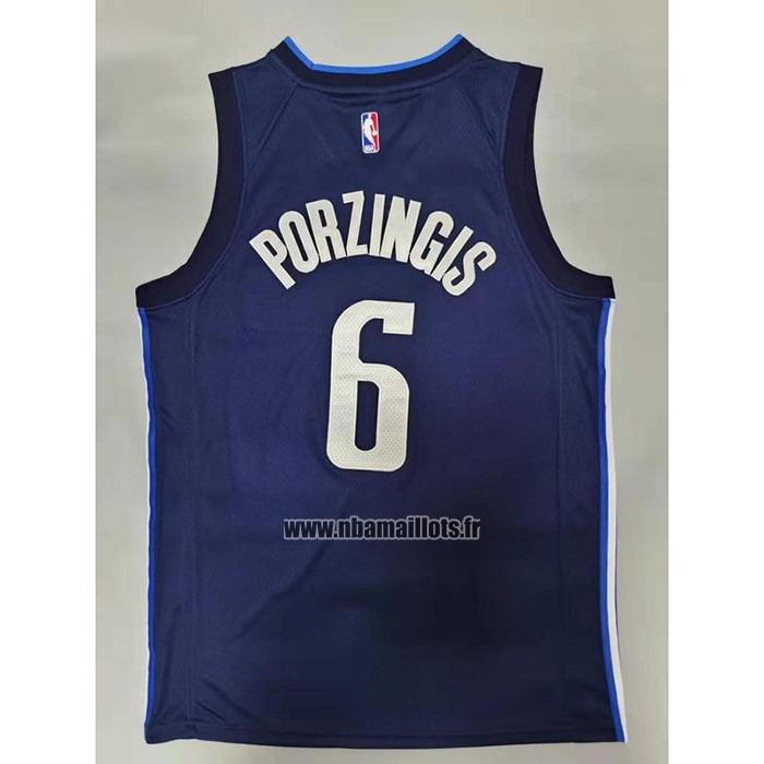 Maillot Doncic Mavericks Kristaps Porzingis NO 6 Statement 2020-21 Bleu
